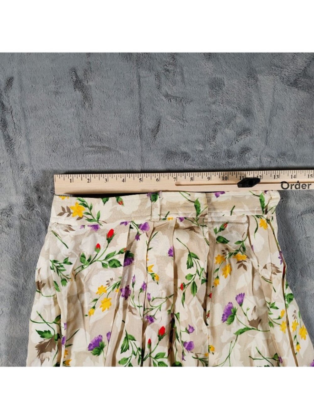 Vintage 1990s Evan-Picone Womens Floral Pleated 100% Rayon Maxi Skirt (Size 6) - Picture 5 of 7